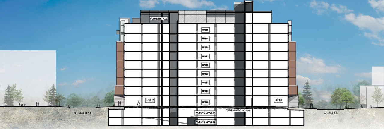 Rendering of building from page 50 of the file '2023-09-28 - Design Brief - D02-02-23-0020 (2)'