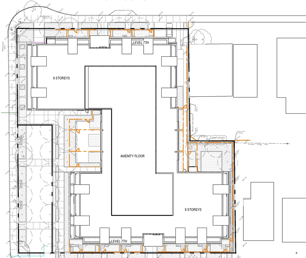 Construction site plan for project from page 36 of the file '2023-03-22 - Design Brief - D02-02-23-0020'