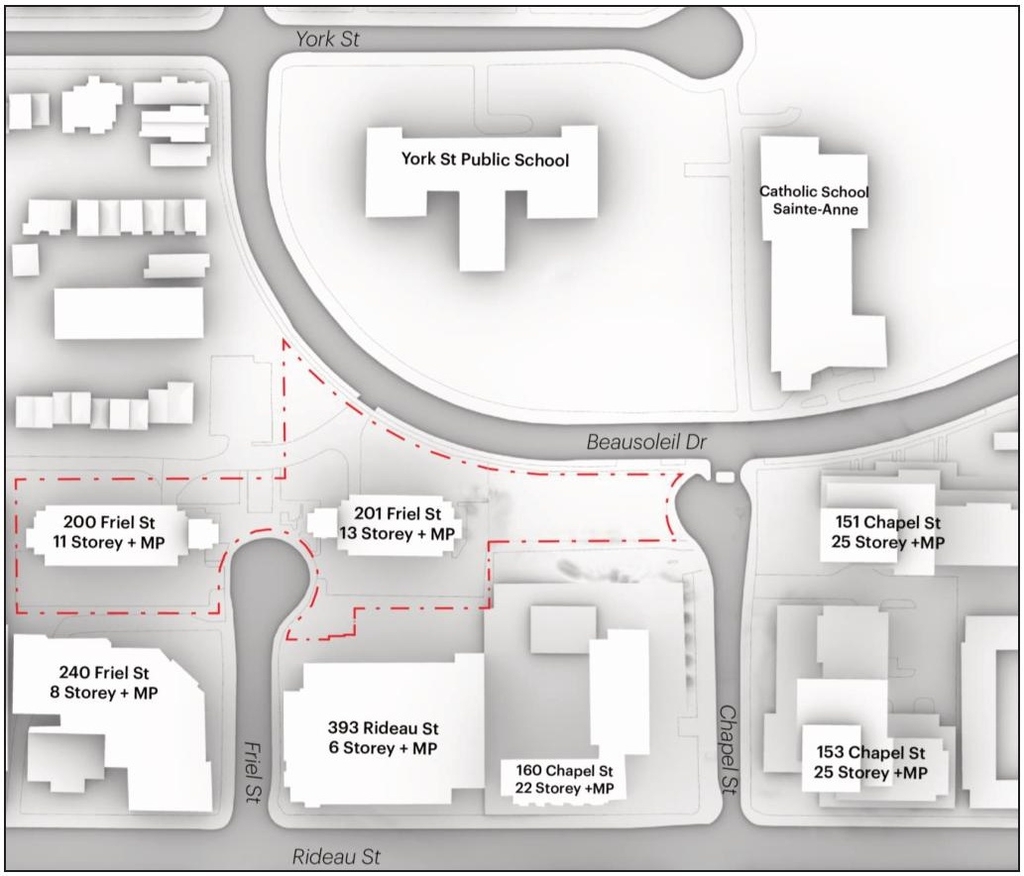 Floor plan for project from page 7 of the file '2023-03-28 - Urban Design Brief - D02-02-23-0022'