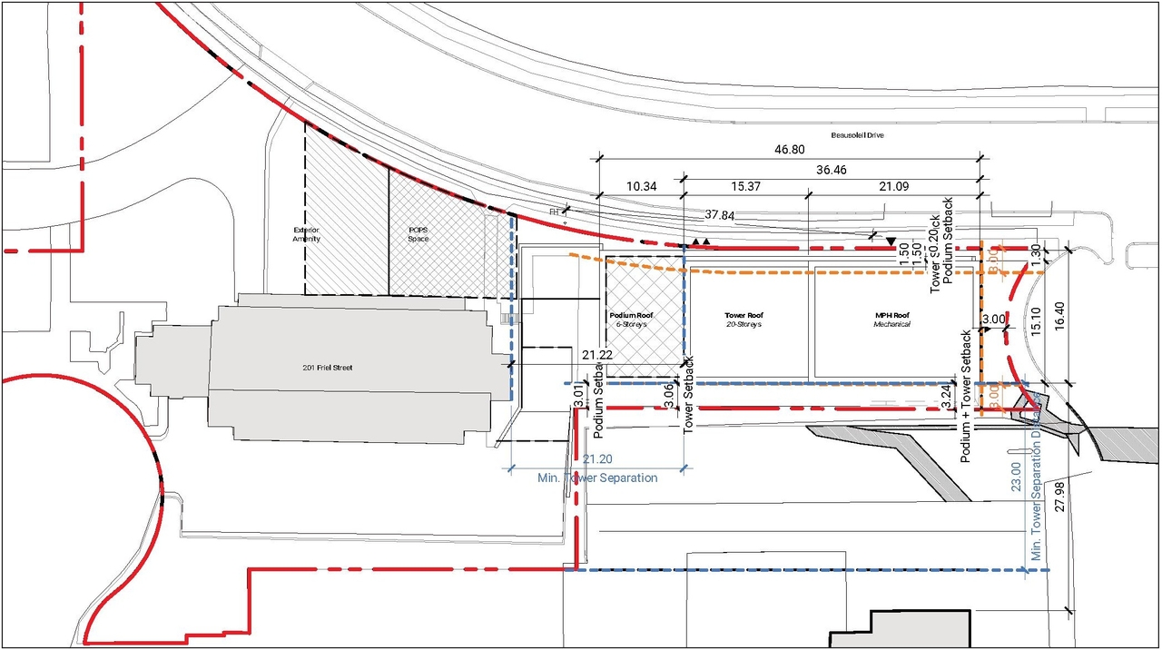 Construction site plan for project from page 18 of the file '2023-03-28 - Urban Design Brief - D02-02-23-0022'