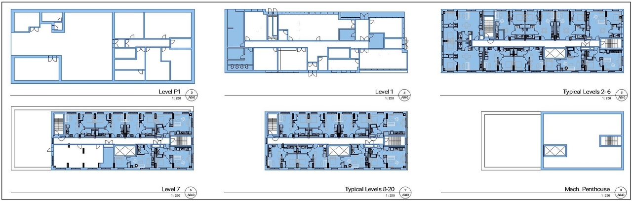 Floor plan for project from page 33 of the file '2023-03-28 - Urban Design Brief - D02-02-23-0022'