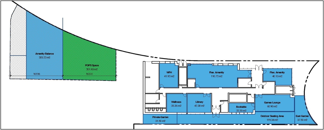 Floor plan for project from page 35 of the file '2023-03-28 - Urban Design Brief - D02-02-23-0022'