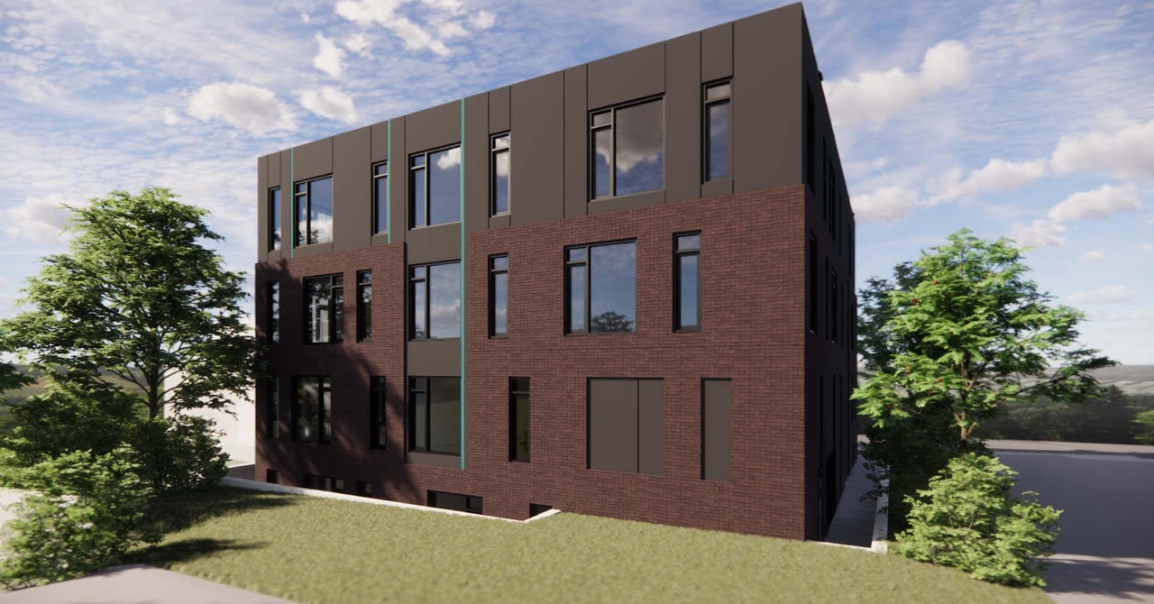 Rendering of building from page 2 of the file '2023-04-03 - Renderings - D02-02-23-0024'