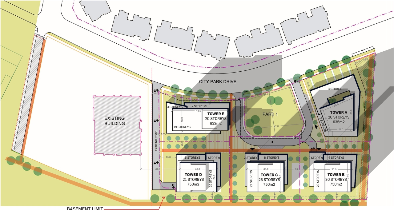Construction site plan for project from page 20 of the file '2023-11-24 - Design Brief - D02-02-23-0033'