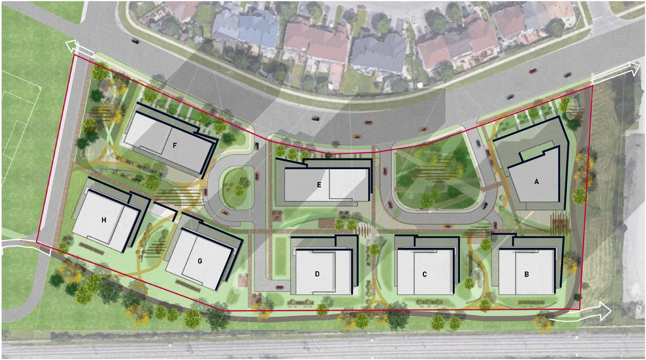 Construction site plan for project from page 29 of the file '2023-11-24 - Design Brief - D02-02-23-0033'
