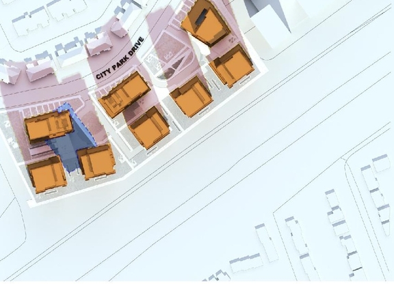 Construction site plan for project from page 56 of the file '2023-11-24 - Design Brief - D02-02-23-0033'