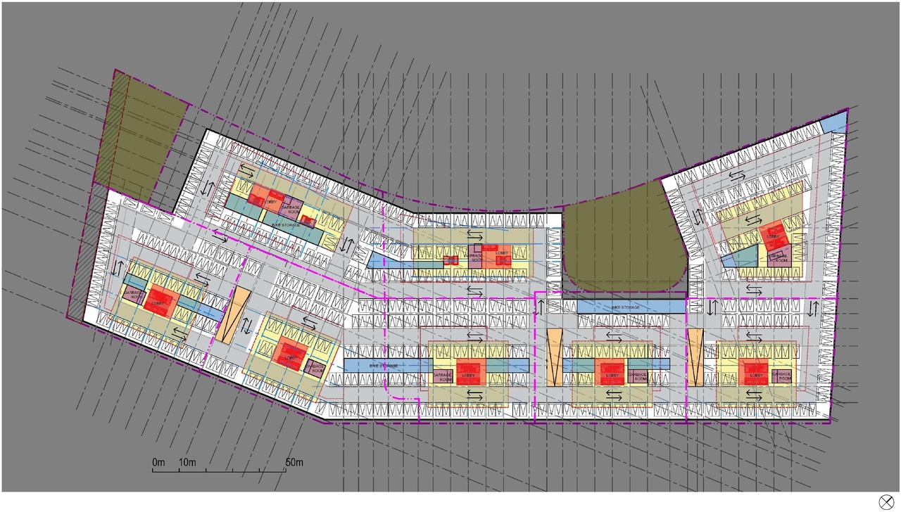 Construction site plan for project from page 19 of the file '2023-06-20 - City Park revised design brief - D02-02-23-0033'