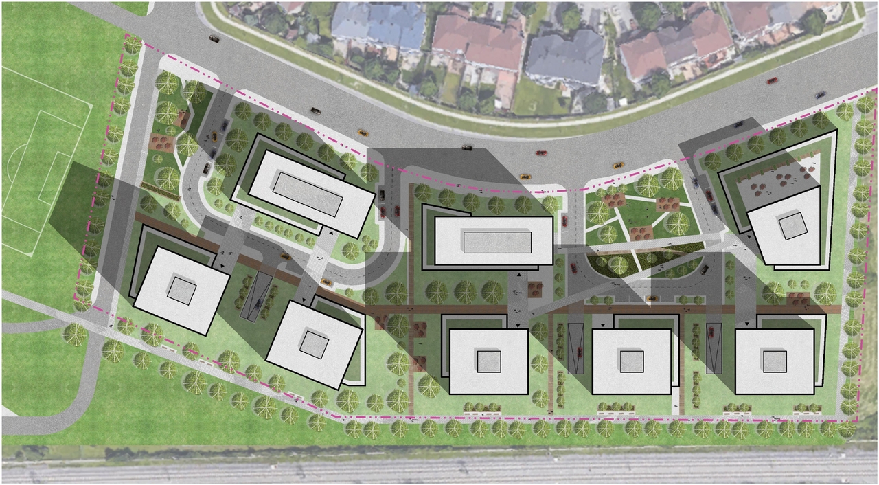 Construction site plan for project from page 20 of the file '2023-06-20 - City Park revised design brief - D02-02-23-0033'