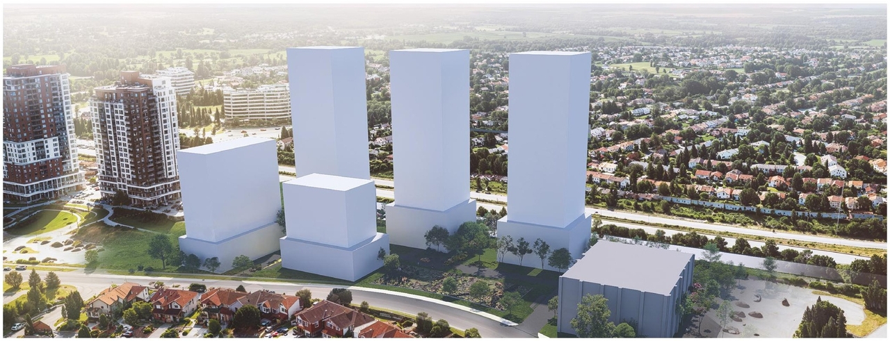 Rendering of building from page 13 of the file '2025-06-23 - Design Brief - D01-01-23-0005 and D02-02-23-0033'
