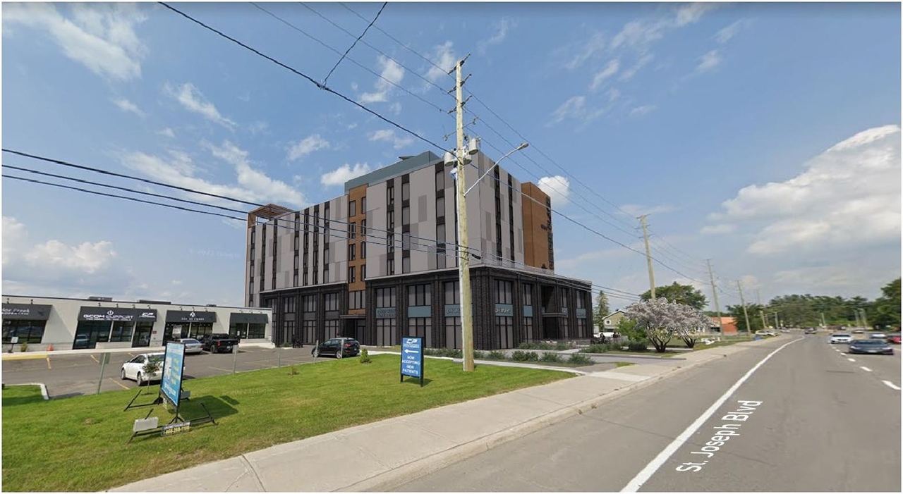 Rendering of building from page 6 of the file '2023-05-15 - Design Brief - D02-02-23-0039'