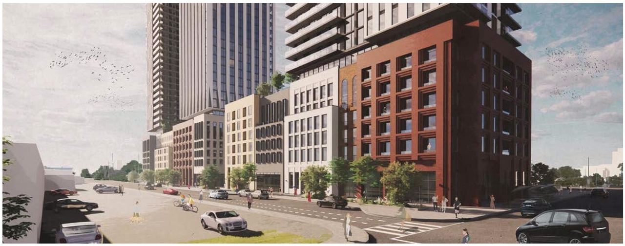 Rendering of building from page 4 of the file '2023-05-29 - Design Brief - D02-02-23-0042'