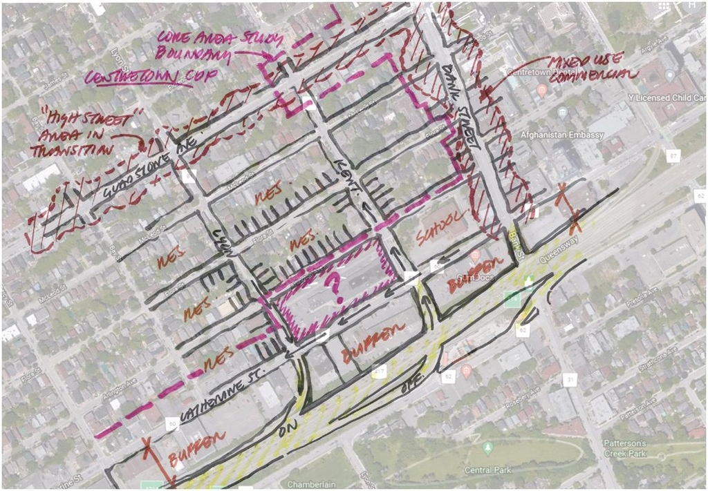 Construction site plan for project from page 3 of the file '2024-03-21 - Design Brief - D02-02-23-0042'