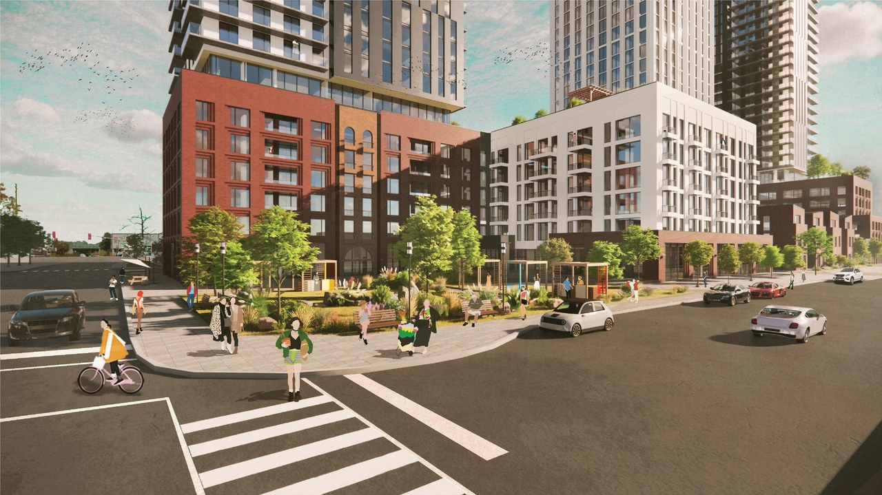 Rendering of building from page 14 of the file '2024-03-21 - Design Brief - D02-02-23-0042'