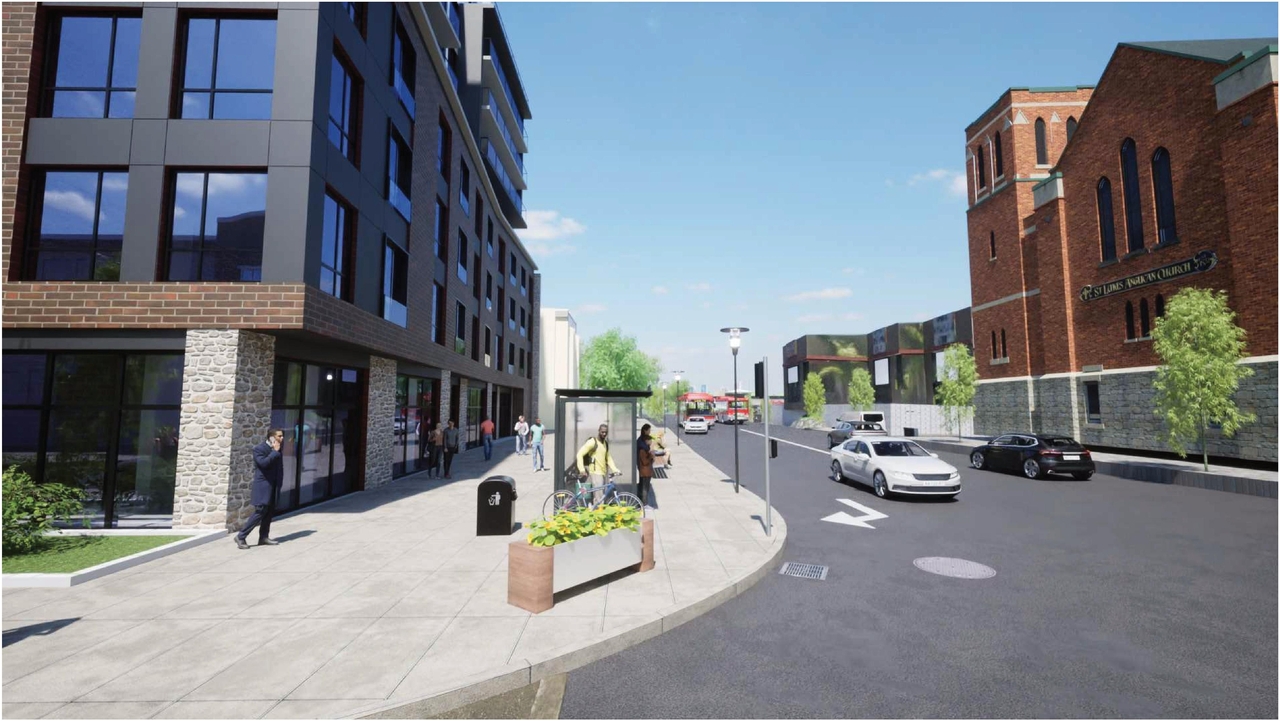 Rendering of building from page 4 of the file '2023-06-09 - Renderings - D02-02-23-0044'