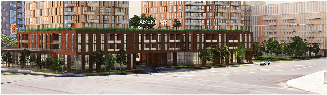 Rendering of building from page 22 of the file '2025-10-03 - Design Brief - D02-02-23-0046'