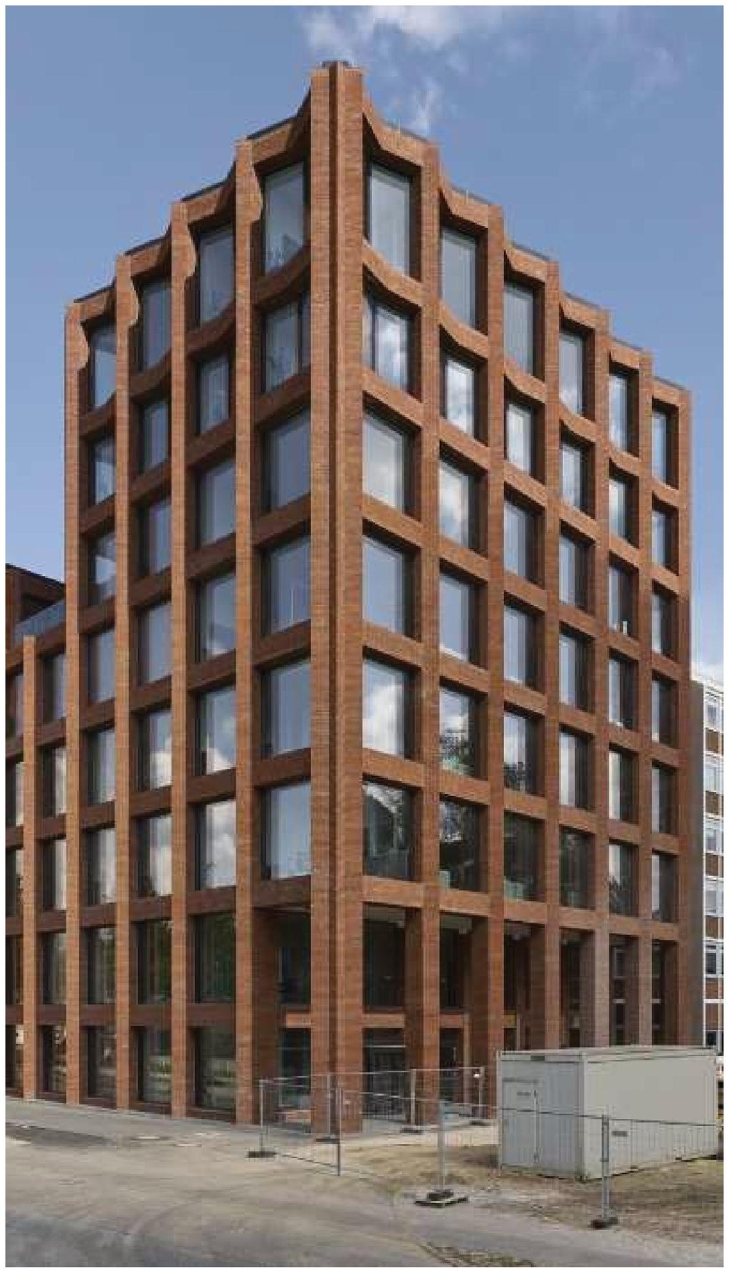 Rendering of building from page 24 of the file '2023-06-12 - Urban Design Brief - D02-02-23-0046'