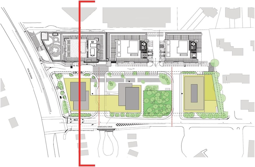 Construction site plan for project from page 45 of the file '2023-06-12 - Urban Design Brief - D02-02-23-0046'
