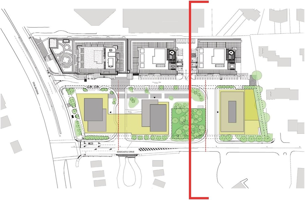 Construction site plan for project from page 48 of the file '2023-06-12 - Urban Design Brief - D02-02-23-0046'