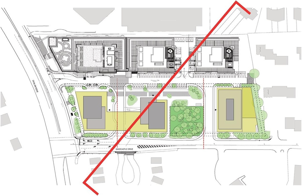 Construction site plan for project from page 50 of the file '2023-06-12 - Urban Design Brief - D02-02-23-0046'