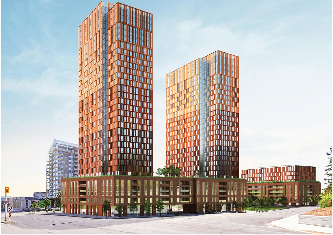 Rendering of building from page 56 of the file '2023-06-12 - Urban Design Brief - D02-02-23-0046'