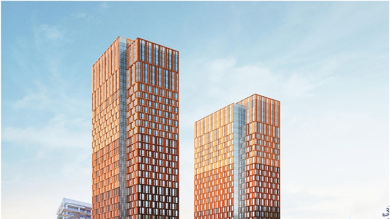 Rendering of building from page 56 of the file '2023-06-12 - Urban Design Brief - D02-02-23-0046'