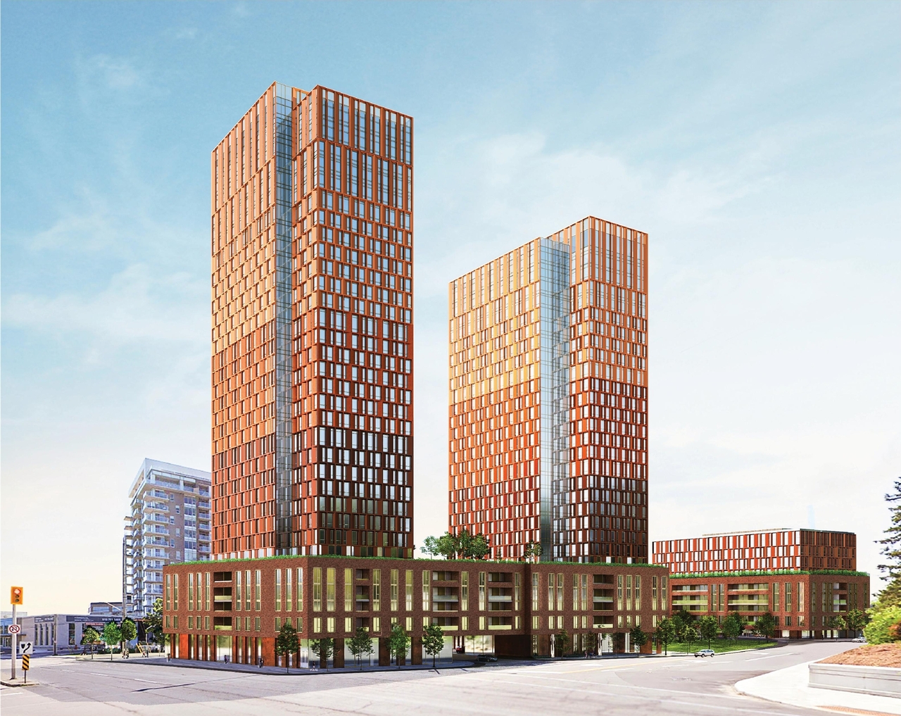 Rendering of building from page 56 of the file '2023-06-12 - Urban Design Brief - D02-02-23-0046'