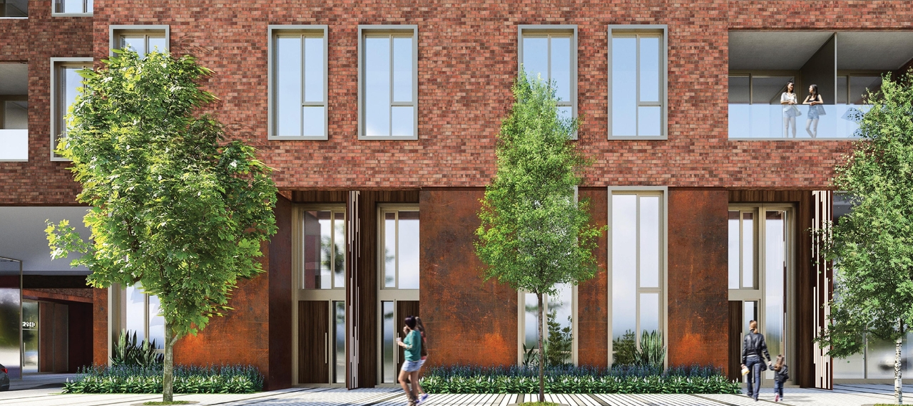 Rendering of building from page 61 of the file '2023-06-12 - Urban Design Brief - D02-02-23-0046'