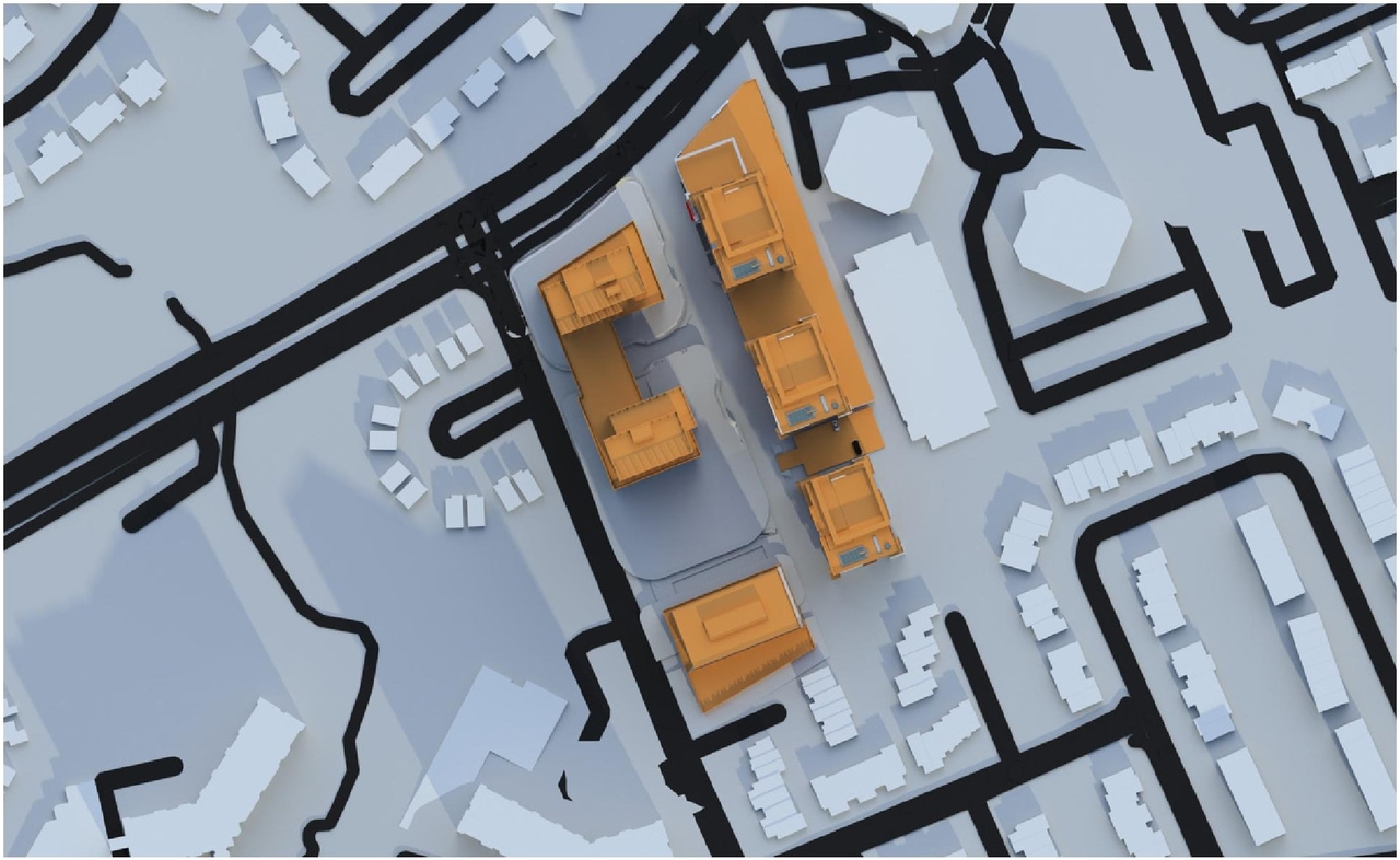 Construction site plan for project from page 68 of the file '2023-06-12 - Urban Design Brief - D02-02-23-0046'