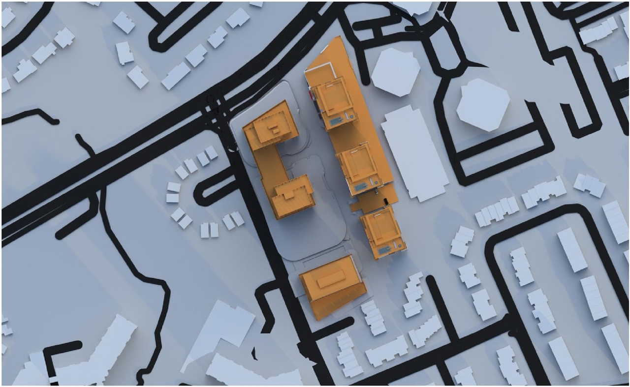 Construction site plan for project from page 68 of the file '2023-06-12 - Urban Design Brief - D02-02-23-0046'
