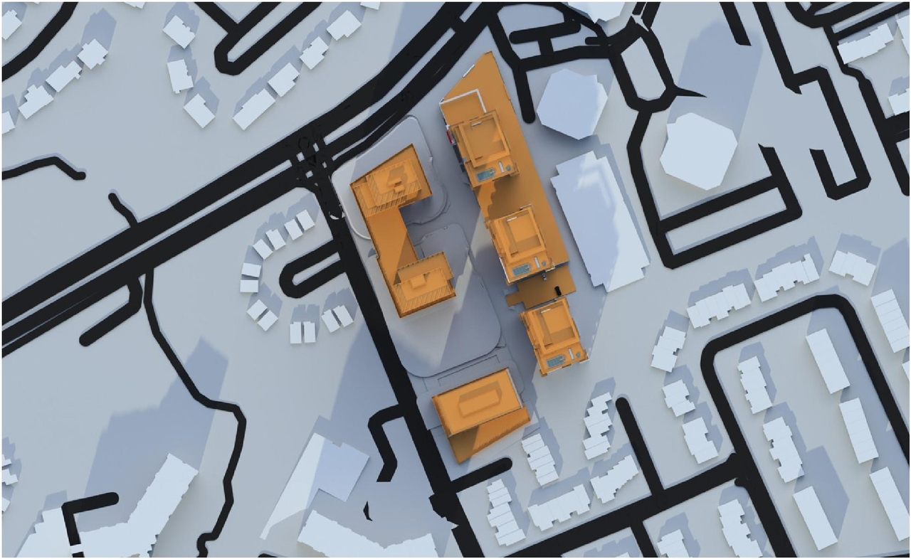 Construction site plan for project from page 69 of the file '2023-06-12 - Urban Design Brief - D02-02-23-0046'