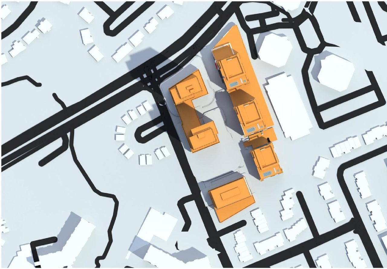 Construction site plan for project from page 70 of the file '2023-06-12 - Urban Design Brief - D02-02-23-0046'