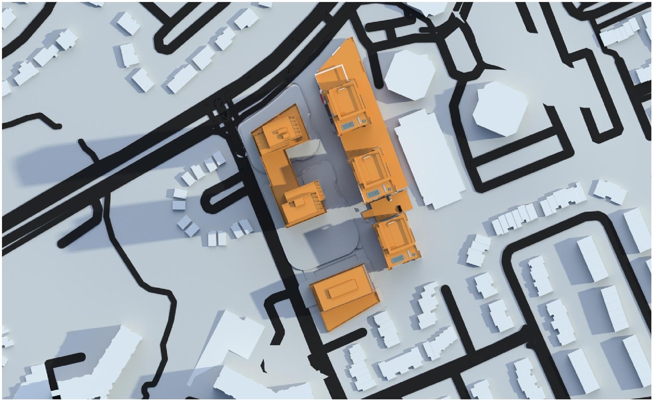 Construction site plan for project from page 70 of the file '2023-06-12 - Urban Design Brief - D02-02-23-0046'