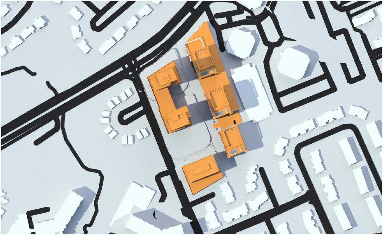 Construction site plan for project from page 72 of the file '2023-06-12 - Urban Design Brief - D02-02-23-0046'