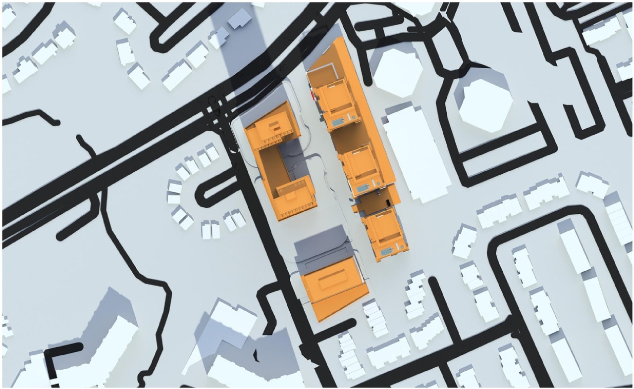 Construction site plan for project from page 75 of the file '2023-06-12 - Urban Design Brief - D02-02-23-0046'