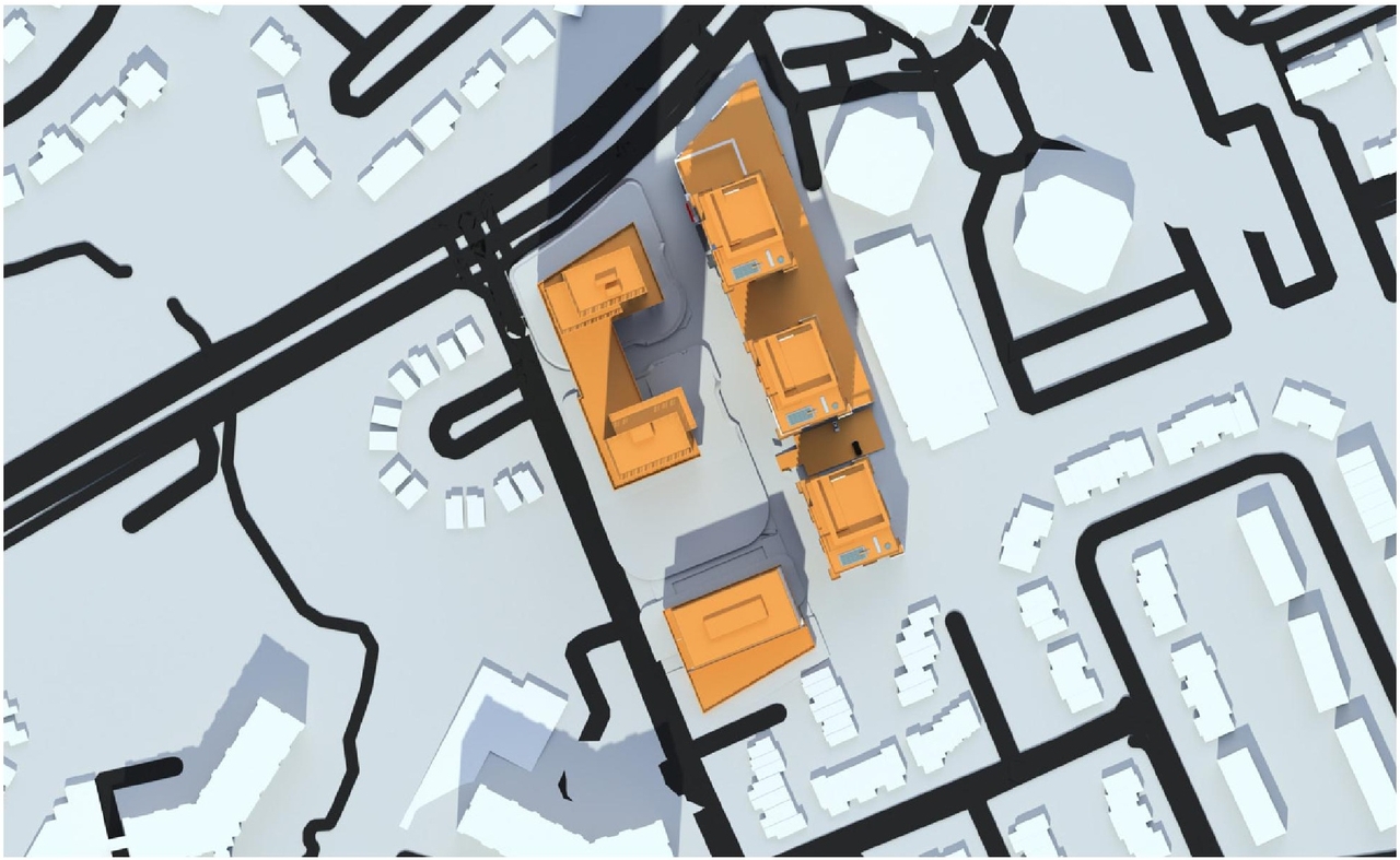 Construction site plan for project from page 75 of the file '2023-06-12 - Urban Design Brief - D02-02-23-0046'