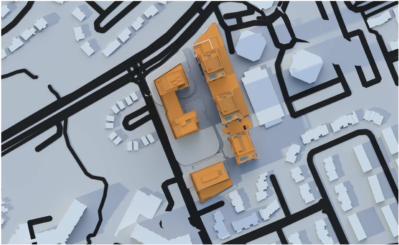 Construction site plan for project from page 76 of the file '2023-06-12 - Urban Design Brief - D02-02-23-0046'