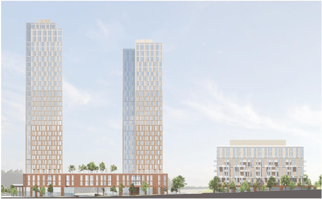 Rendering of building from page 20 of the file '2024-08-30 - Design Brief - D02-02-23-0046'