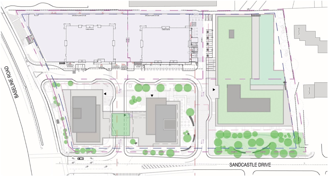 Construction site plan for project from page 22 of the file '2024-08-30 - Design Brief - D02-02-23-0046'