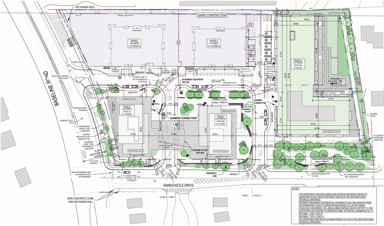 Construction site plan for project from page 35 of the file '2024-08-30 - Design Brief - D02-02-23-0046'