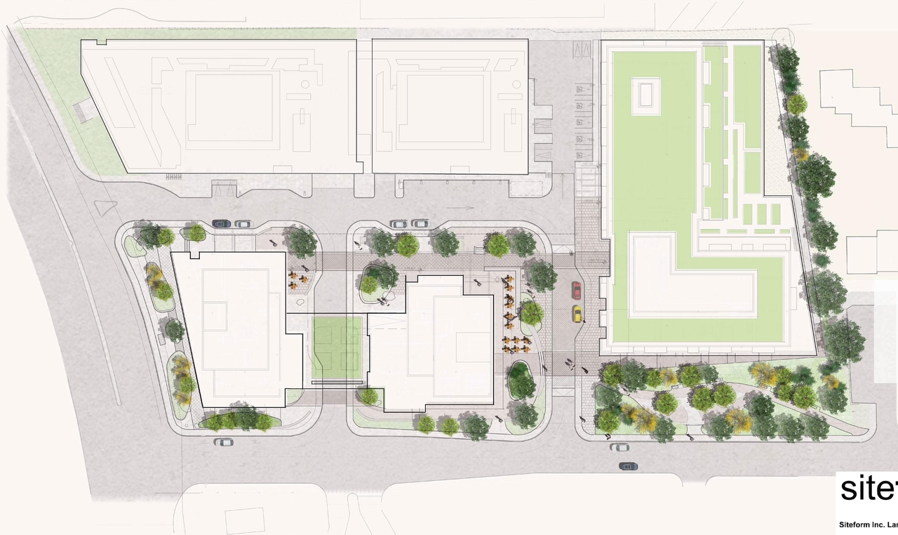 Construction site plan for project from page 36 of the file '2024-08-30 - Design Brief - D02-02-23-0046'