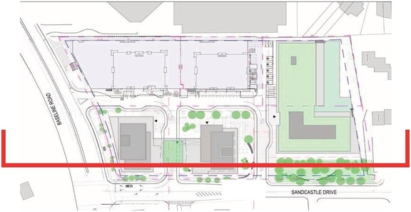 Construction site plan for project from page 51 of the file '2024-08-30 - Design Brief - D02-02-23-0046'