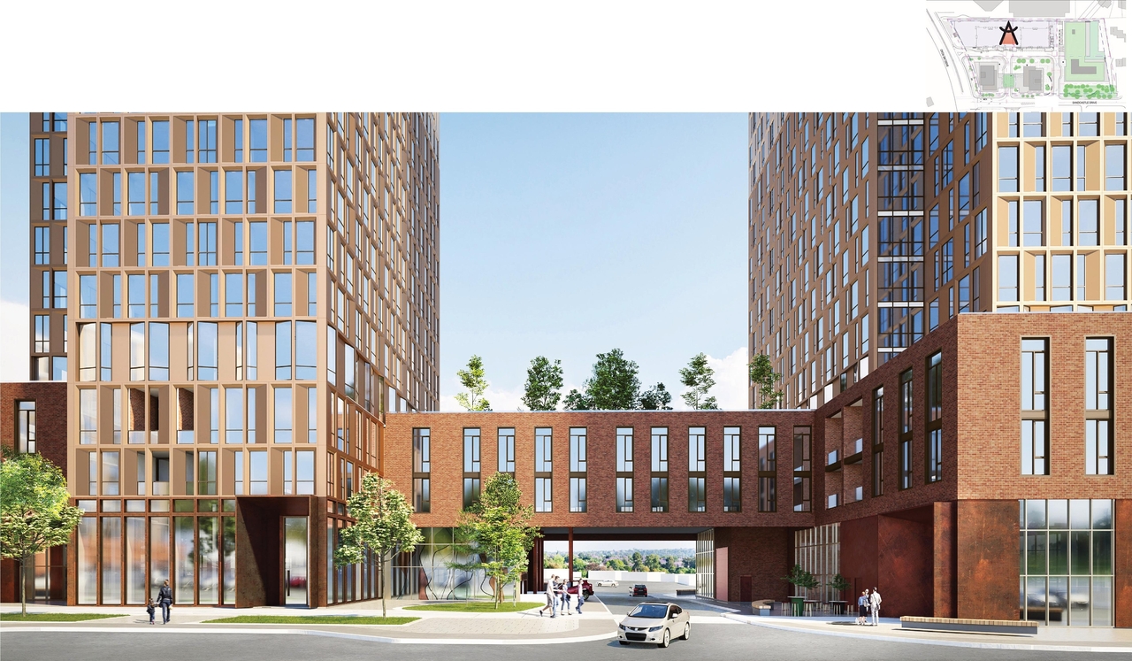 Rendering of building from page 60 of the file '2024-08-30 - Design Brief - D02-02-23-0046'