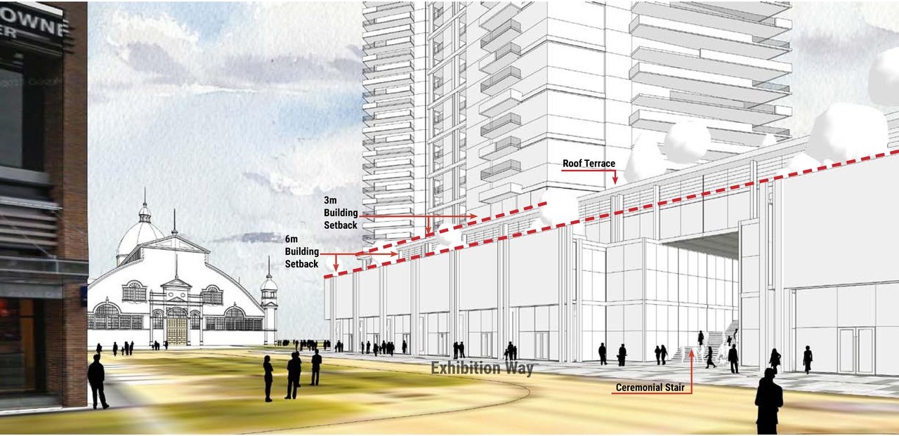 Rendering of building from page 75 of the file '2023-07-06 - UDRP Package (Review 1 of 2) - D01-01-23-0009, D02-02-23-0047'