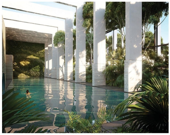 Rendering of building from page 3 of the file '2024-10-25 - Design Brief - D02-02-23-0051'
