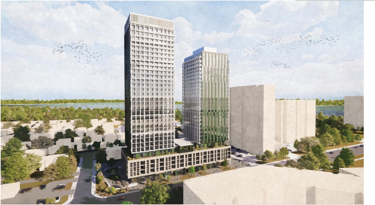 Rendering of building from page 10 of the file '2024-10-25 - Design Brief - D02-02-23-0051'