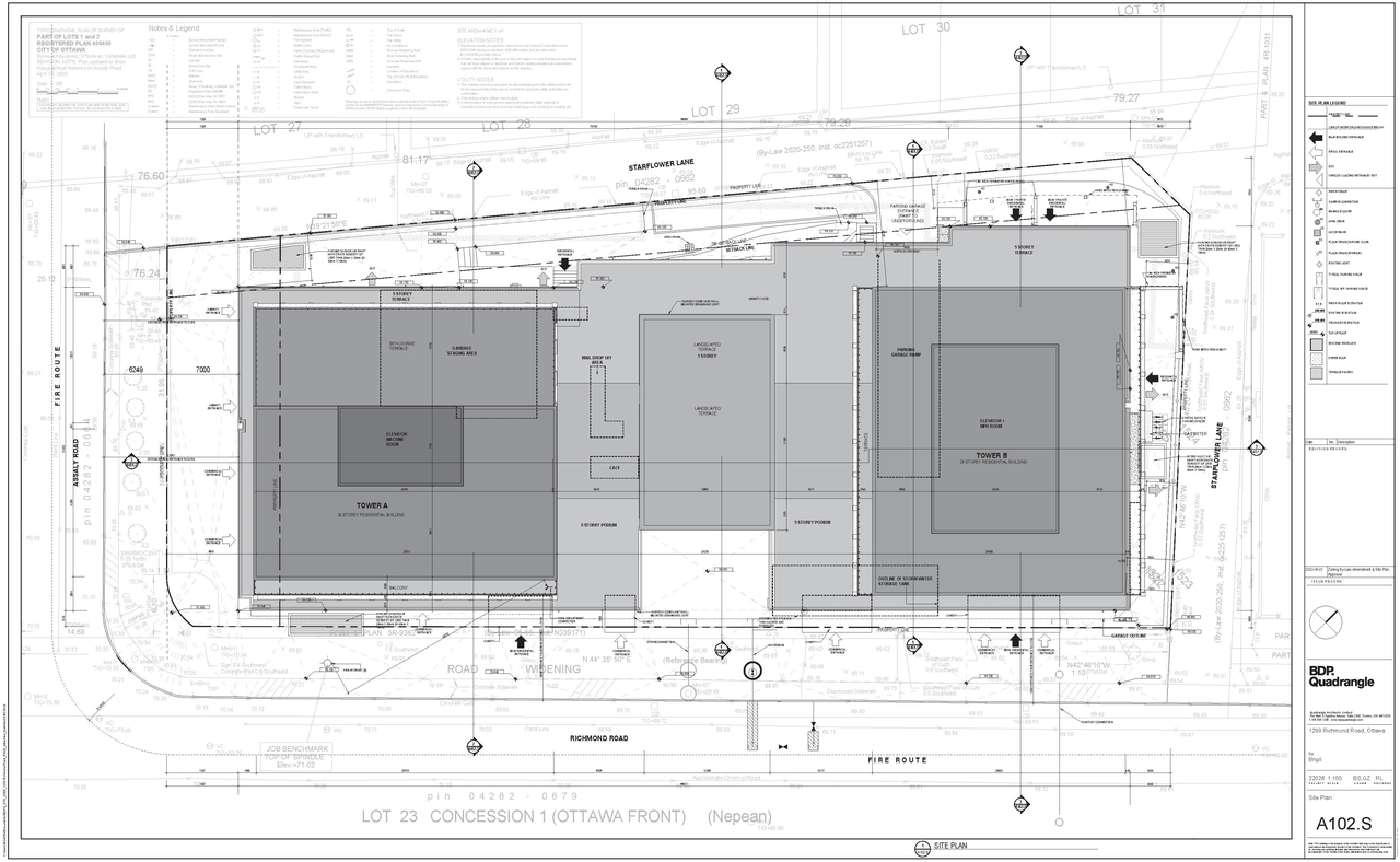 Construction site plan for project from page 19 of the file '2024-10-25 - Design Brief - D02-02-23-0051'