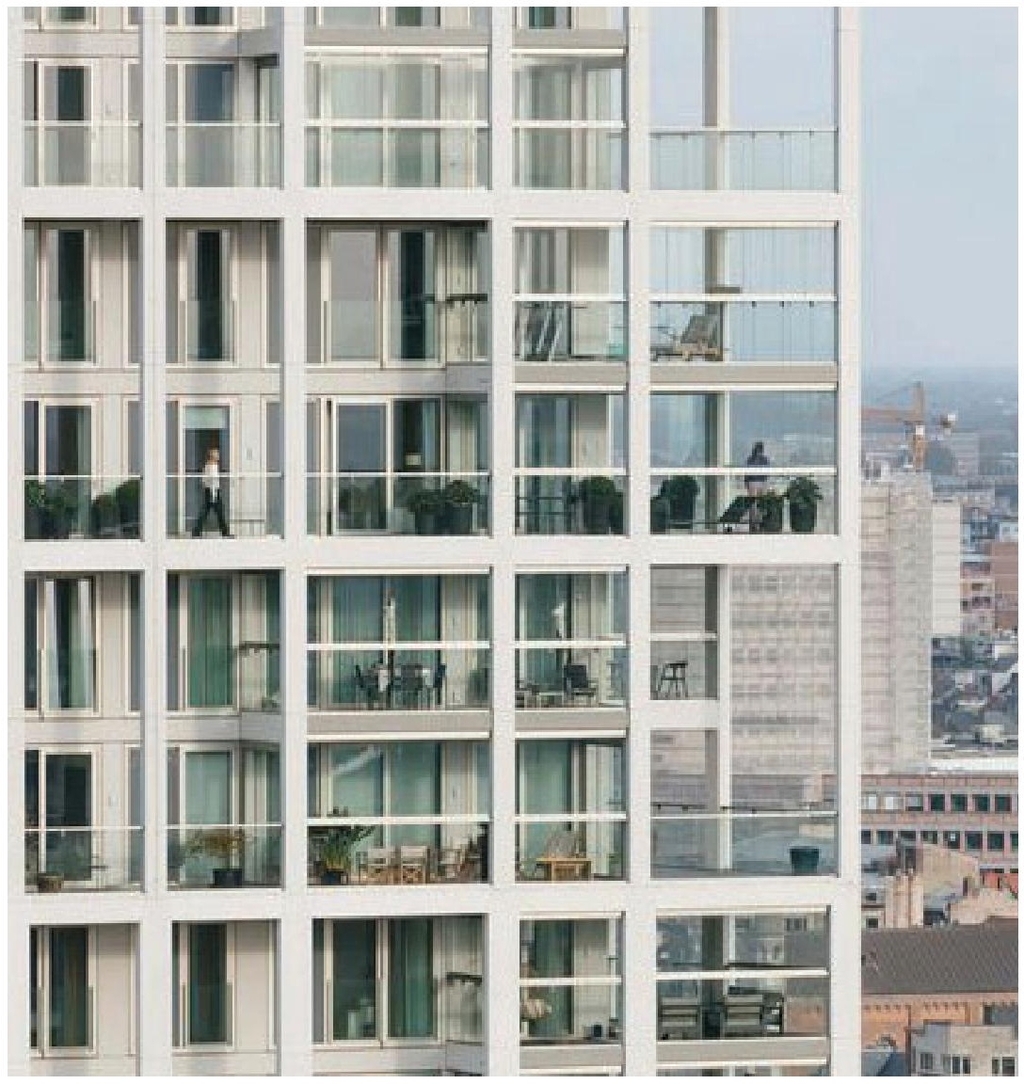 Rendering of building from page 28 of the file '2024-10-25 - Design Brief - D02-02-23-0051'