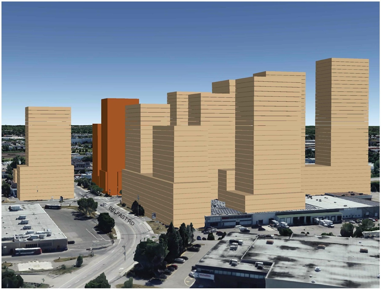 Rendering of building from page 7 of the file '2024-07-23 - UDRP Design Brief - D02-02-23-0056'