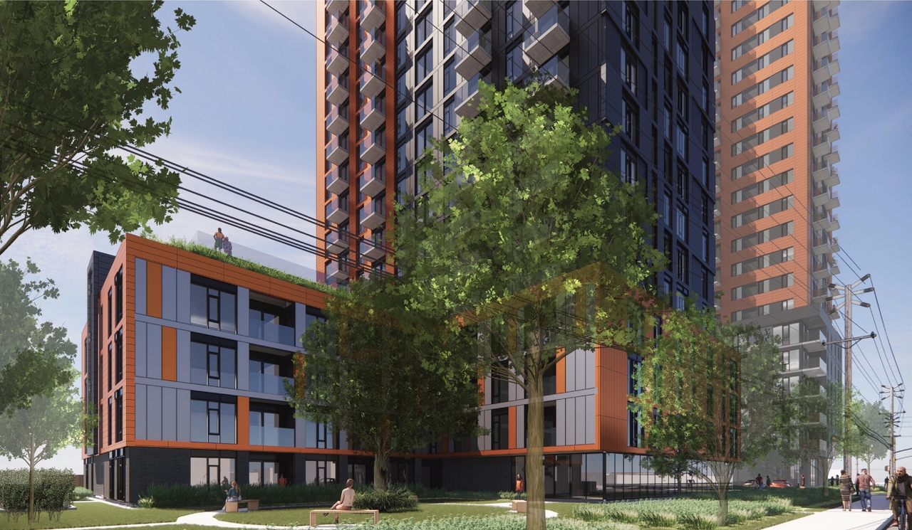 Rendering of building from page 13 of the file '2024-07-23 - UDRP Design Brief - D02-02-23-0056'