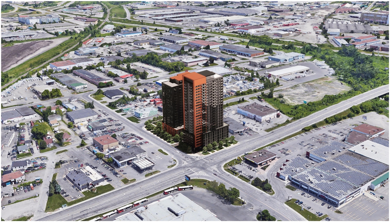Rendering of building from page 16 of the file '2024-07-23 - UDRP Design Brief - D02-02-23-0056'